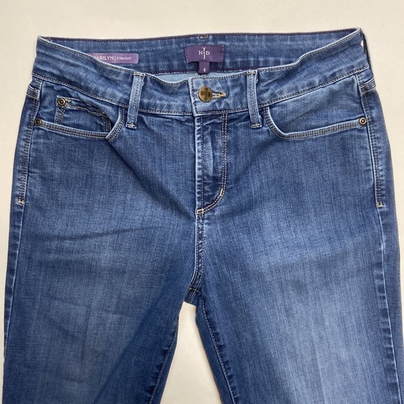 NYDJ Marilyn Straight High Rise Straight Leg Dark Wash Lift Tuck Denim Jeans - Picture 4 of 16